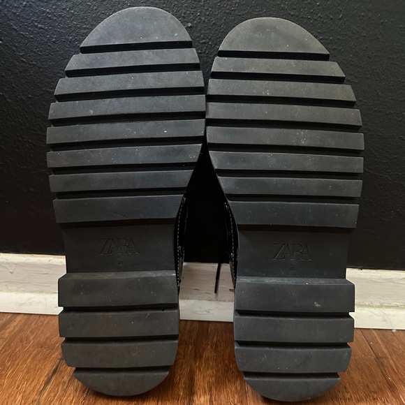 Zara Topstitch Patent Boat Shoes - Picture 4 of 8